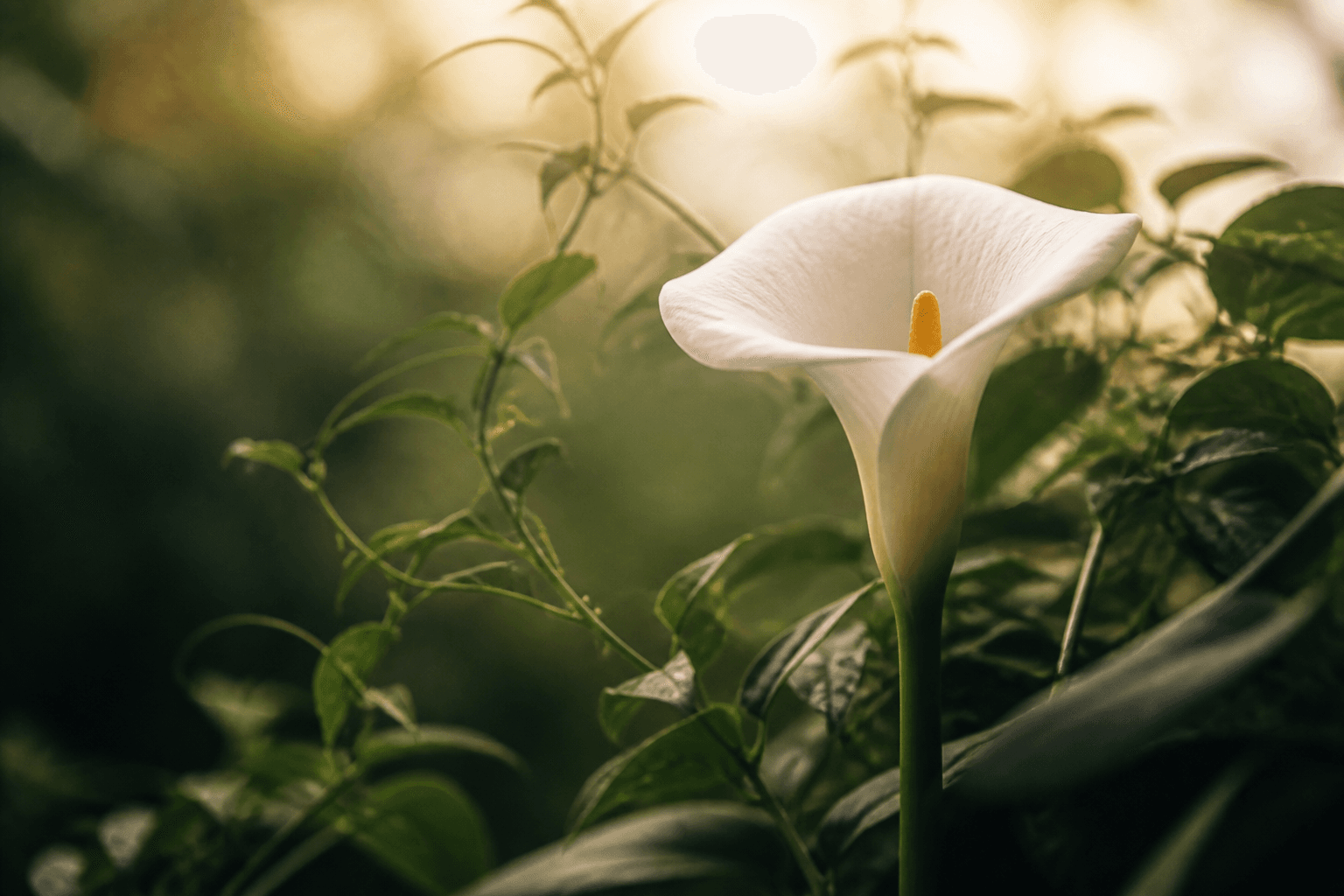 White calla lily